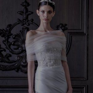 Monique Lhuillier lizzie shrug